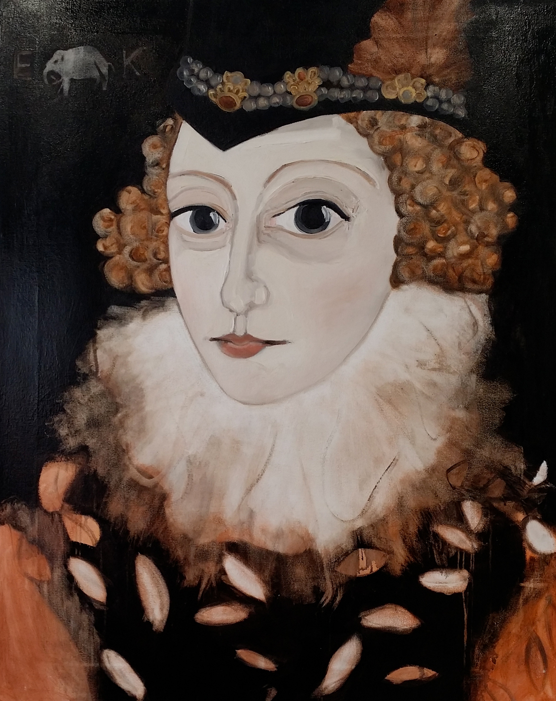 Tudor Woman in Orange