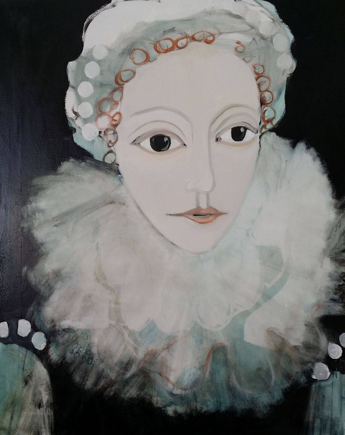 Blue Tudor Woman