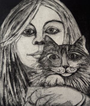 Girl and Cat